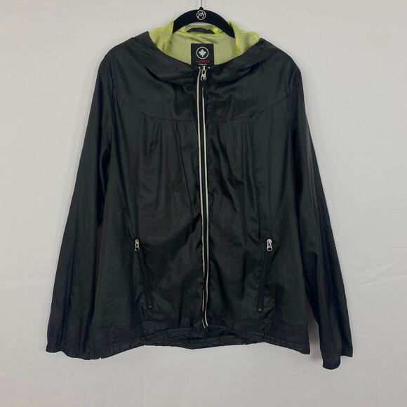 Title: Halifax Traders Black Windbreaker Jacket, XL, Hooded, 100% Polyester - Picture 1 of 9